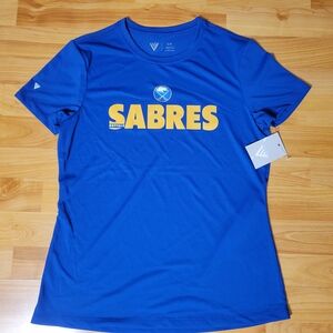 NWT Women's Blue Buffalo Sabres NHL Small Short Sleeve Tee from Levelwear